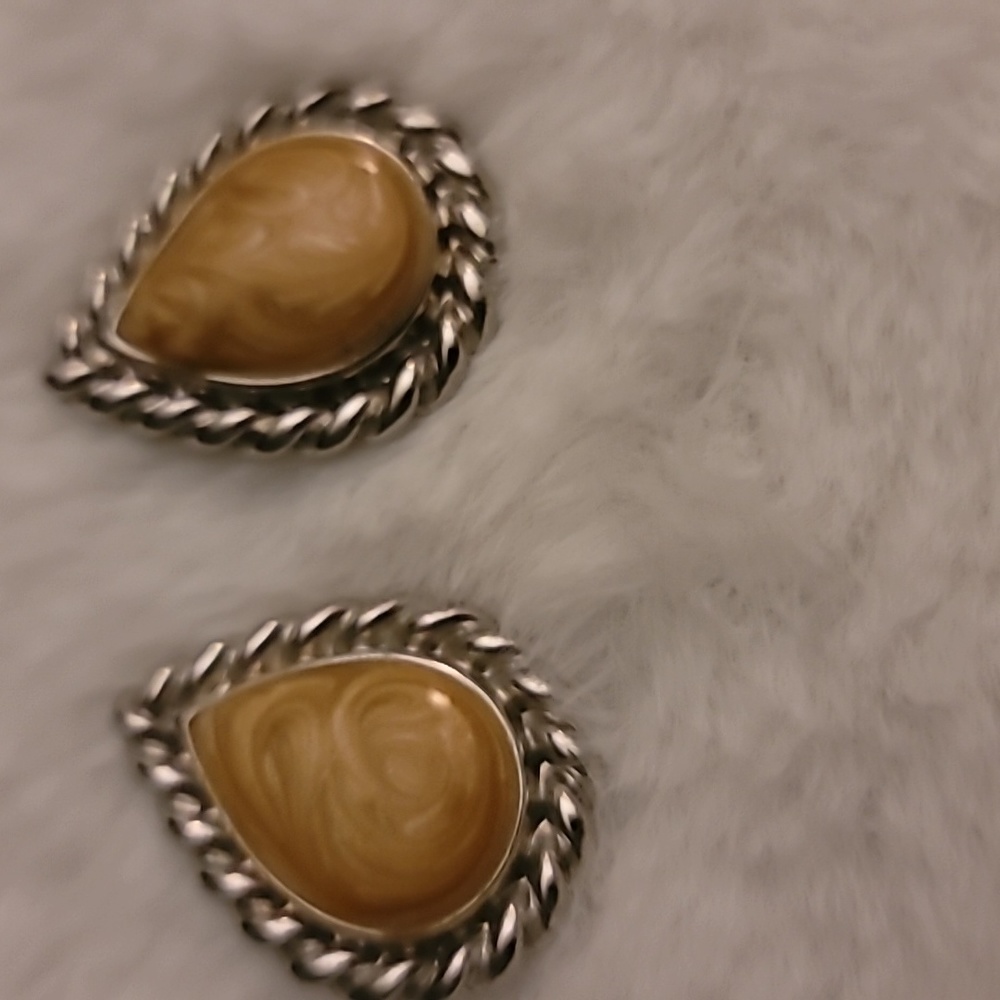 Signed Shimmering Sands Earings  Vintage